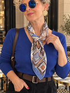 Léonie Saten Fular Mavi