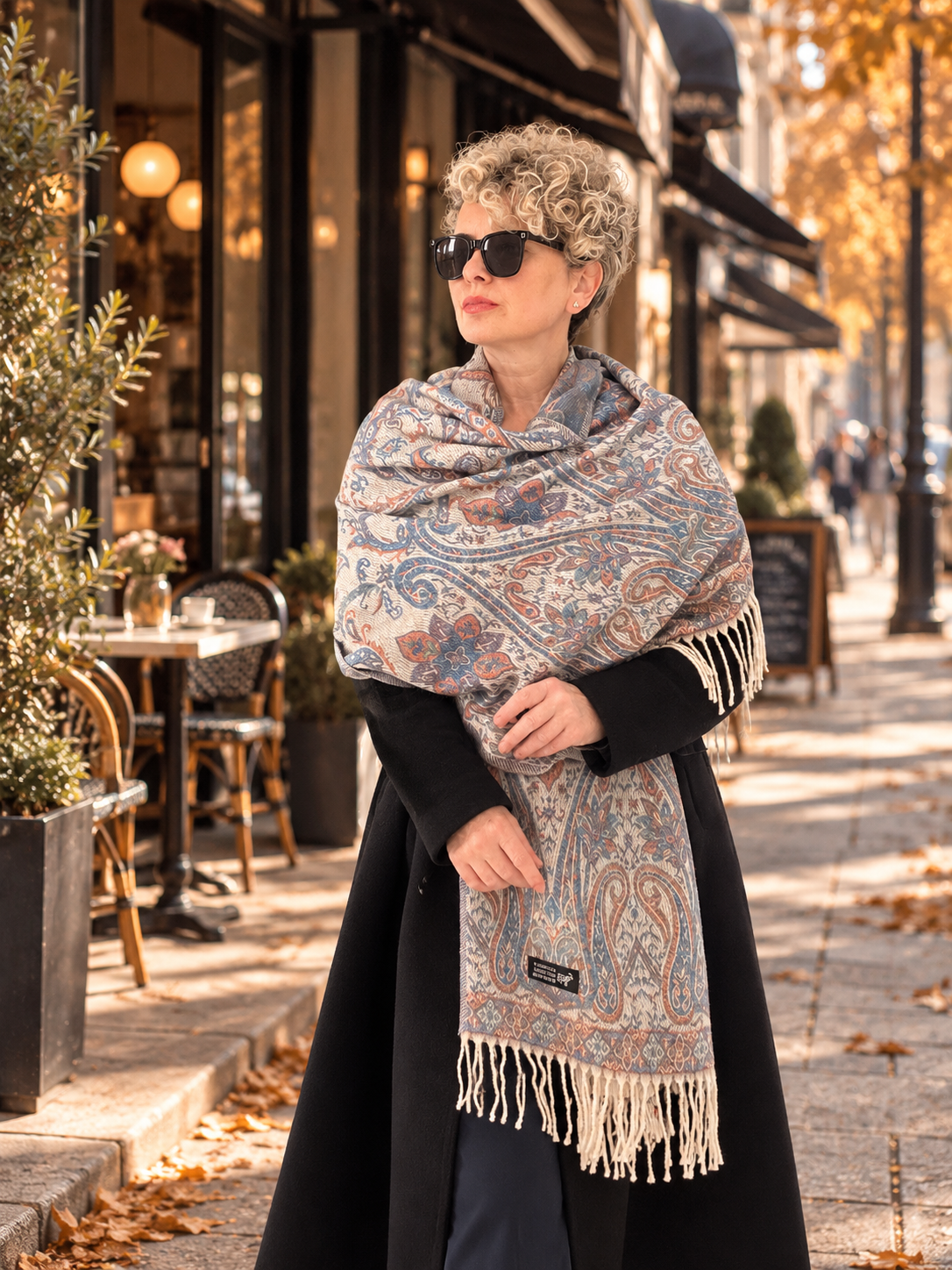 Cozy Wool Şal Mavi
