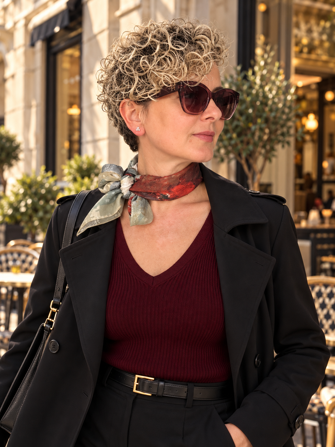 Léonie Saten Fular Redblue