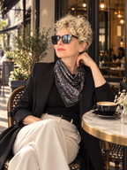 Léonie Saten Fular Siyah