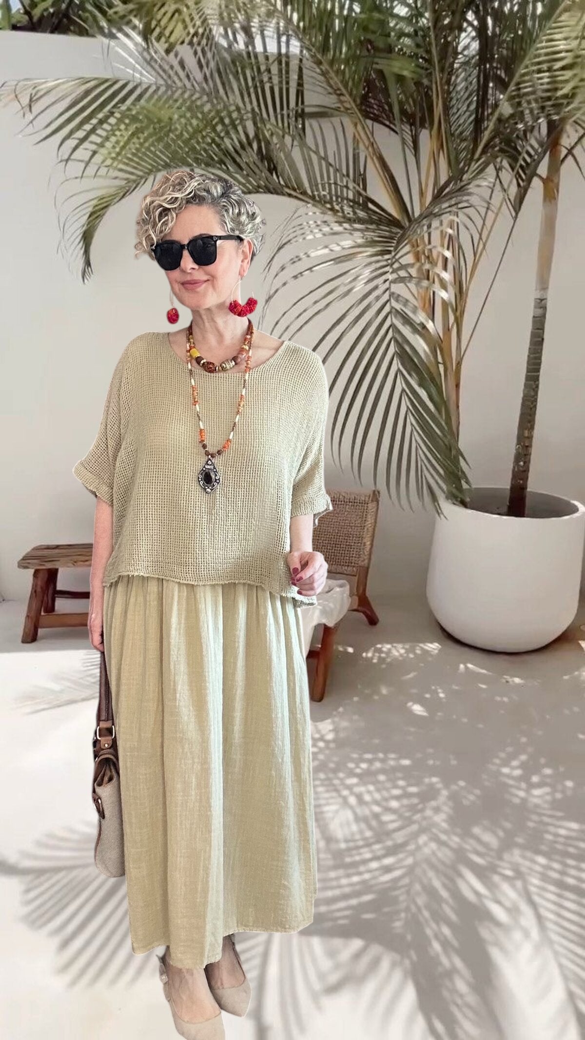 Abitare İtalyan Fisto File Detay Vip Elbise Kum Beige