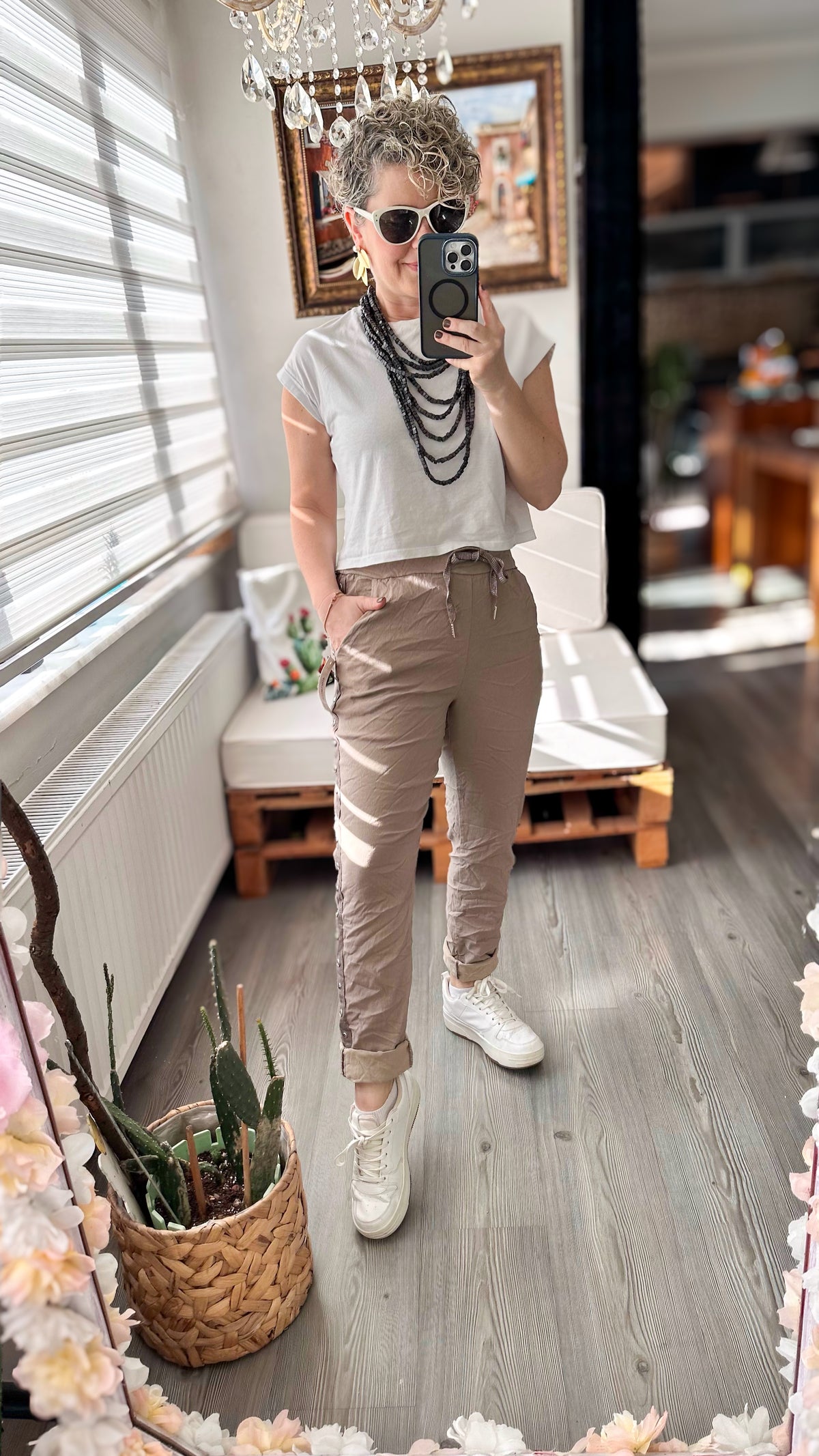 Felisa  İtalyan Sihirli Zımba Detay Pantalon Fango