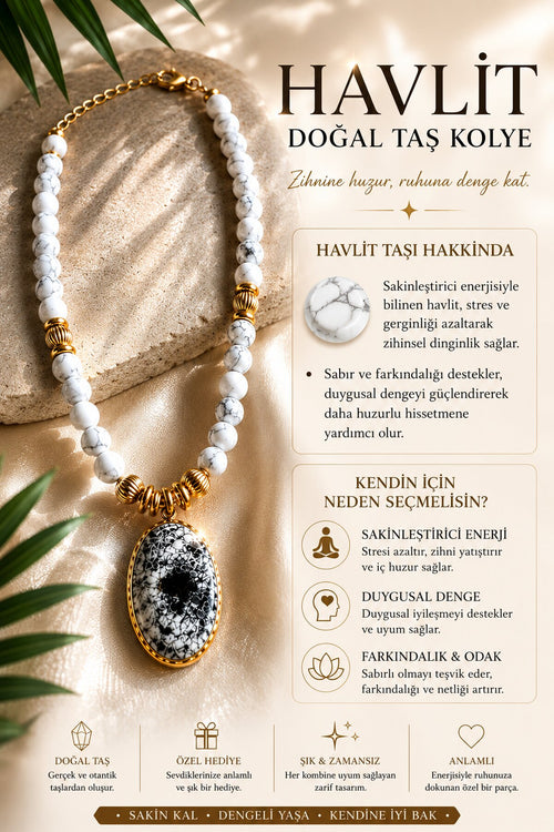 Havlit VIP Doğal Taş Kolye
