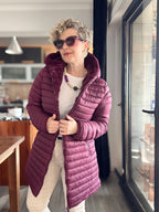 Ping İthal Çift Taraflı Anorak Peluş Uzun Mont Bordo