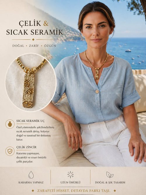 Seramik Sisi VIP Etnik Kolye