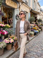 Tigre | İthal Leopar Astarlı Dokulu Blazer Ceket Camel