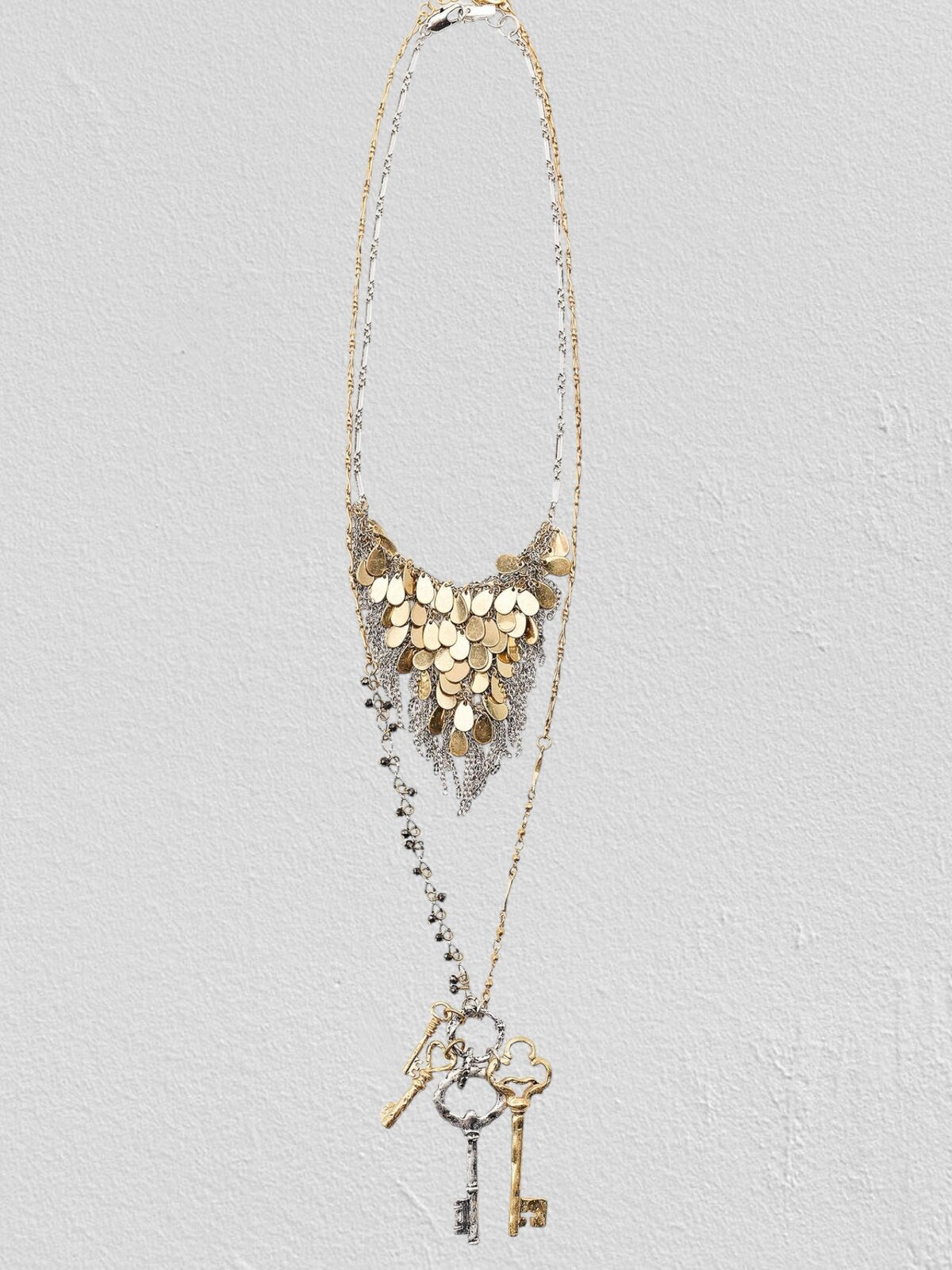 ZRA Modell Sisi Çoklu Silver Gold  Kolye