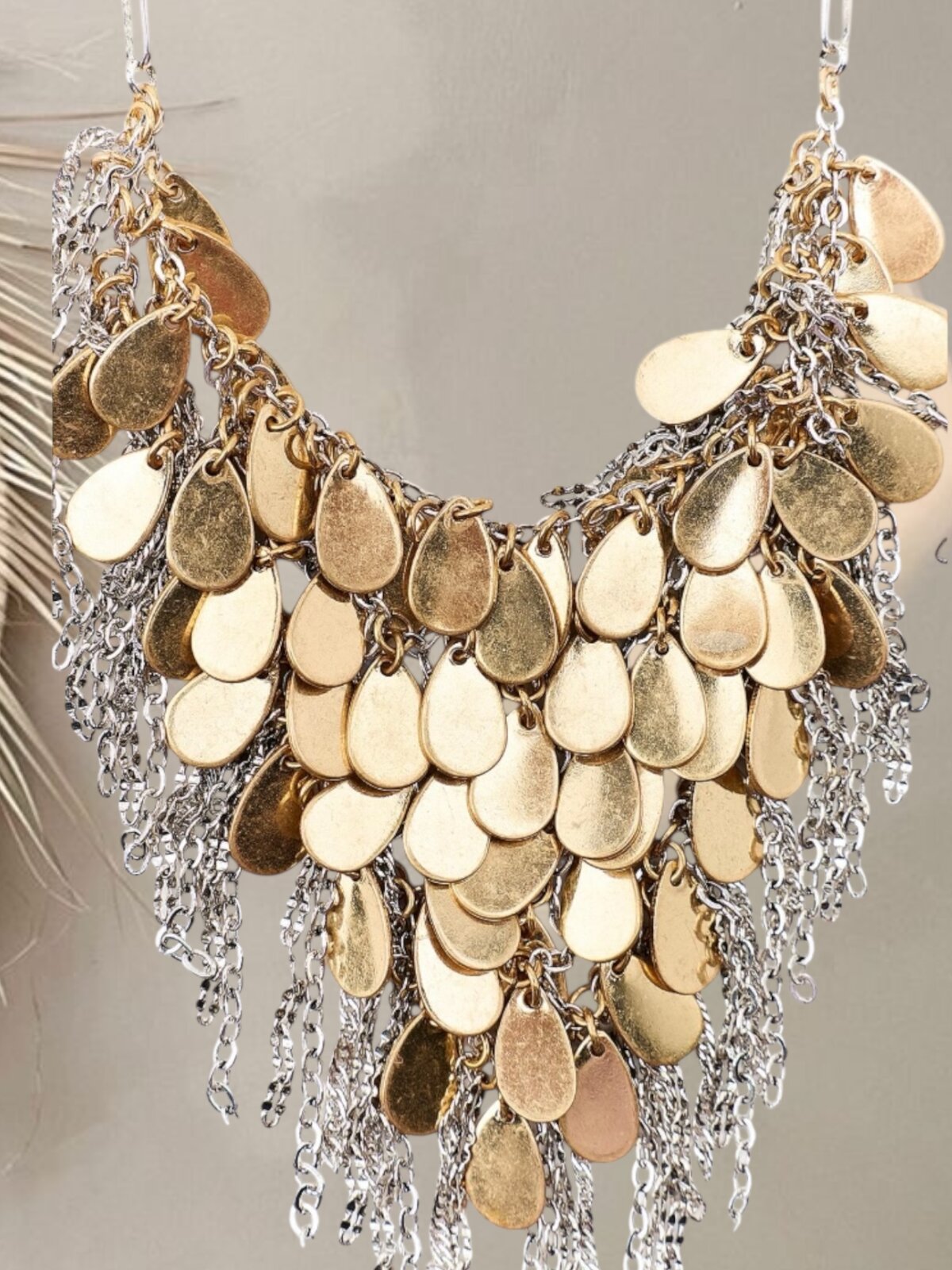 ZRA Modell Sisi Çoklu Silver Gold  Kolye